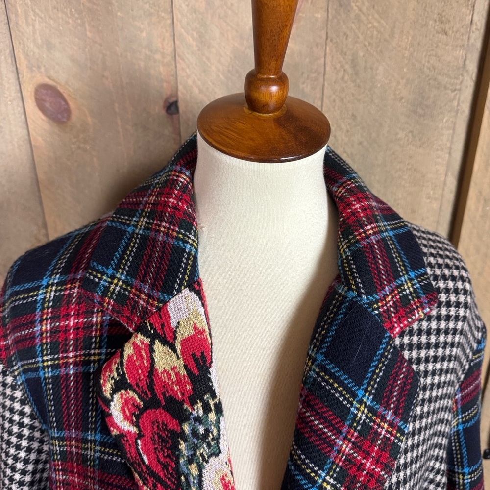 Semicouture Claudette patchwork wool blend coat S… - image 4